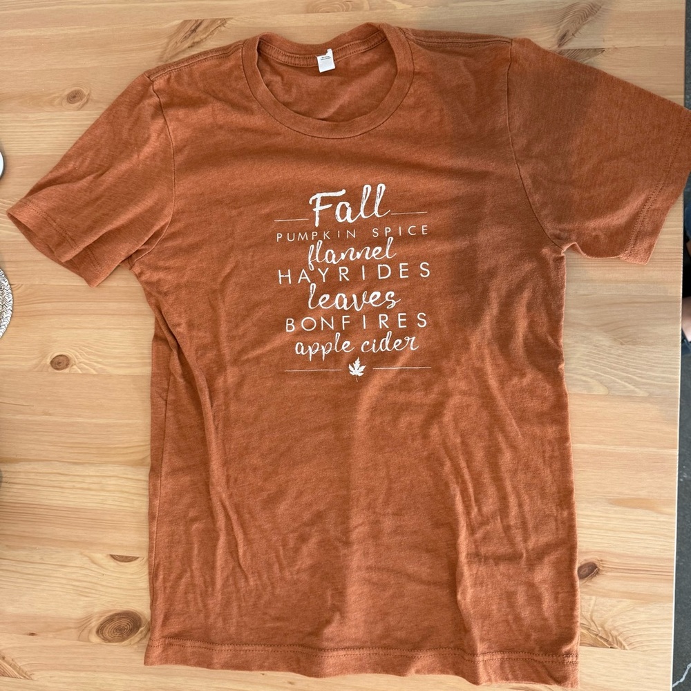 Orange canvas tee